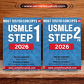 Most tested concepts on USMLE exams 2026 ( 2 Ebooks )